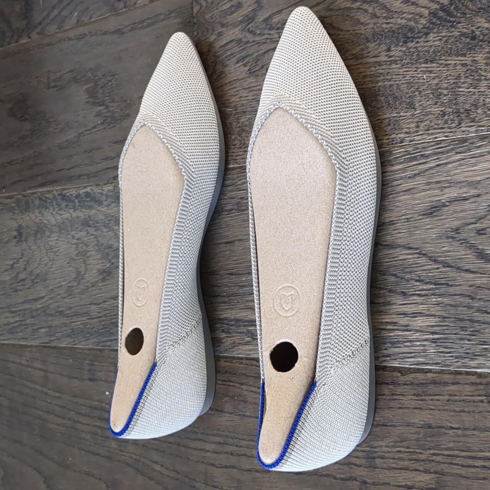 Rothy’s NWT Pointed Flats, Gray, Size 8 - Picture 2 of 4